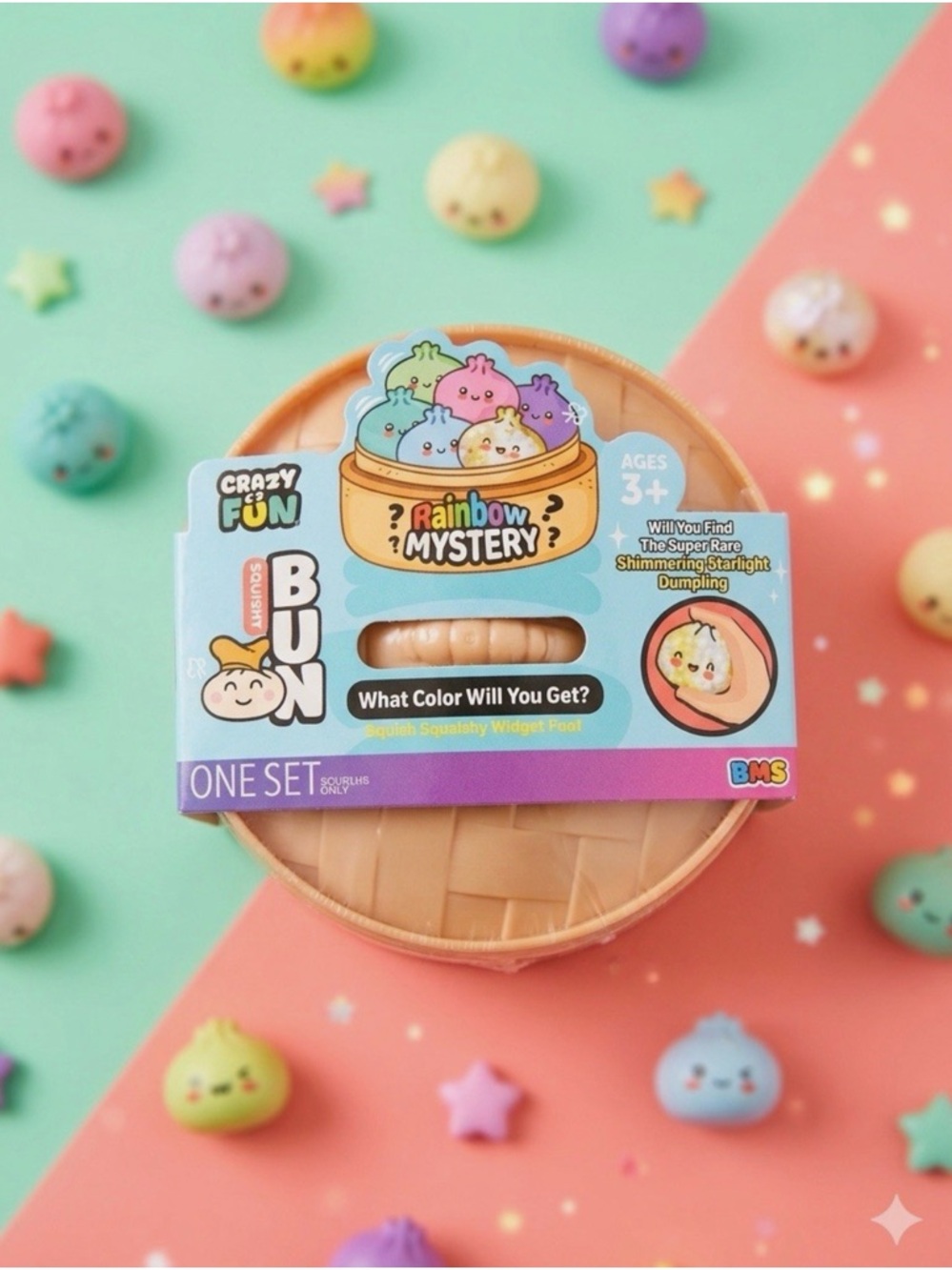 Super Rare! Rainbow Mystery Dumpling Squishy Bun
